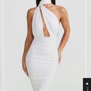 MELANI - *NEW* IZABELLA White Halter Maxi Dress